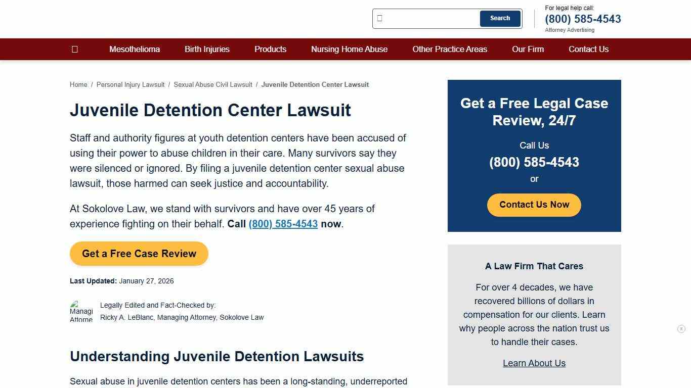 Juvenile Detention Center Abuse Lawsuit Settlements (2026)
